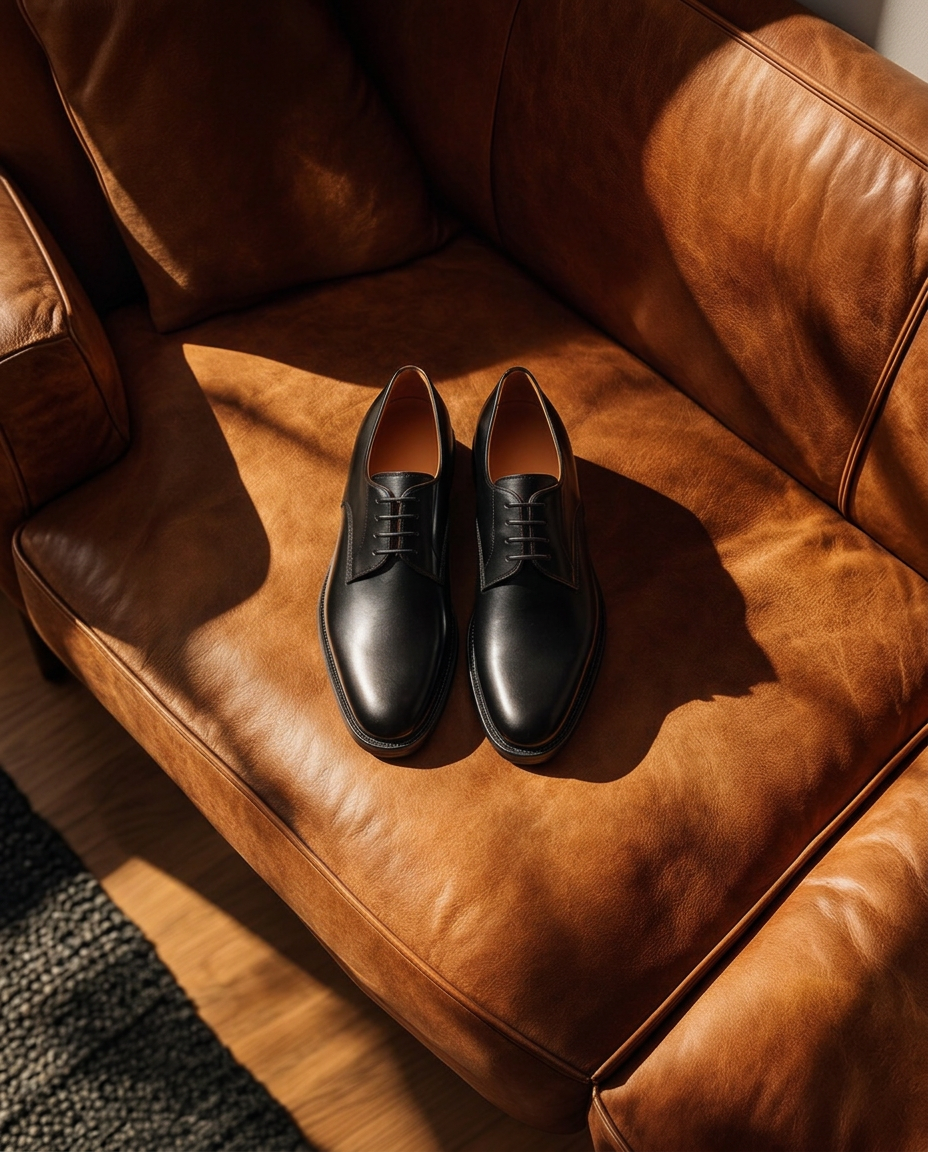Footwear — leather derbies